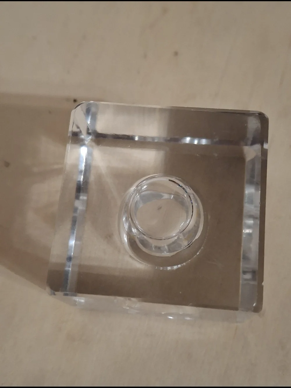 Vintage/Antique beveled glass ink well